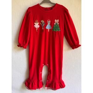 Banana Split Nutcracker Appliqué Romper Size 2T